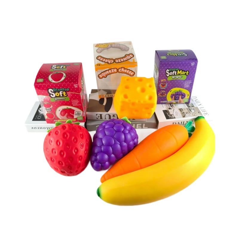 Fruit & Veggie Slow-Rise Squishy Toys
