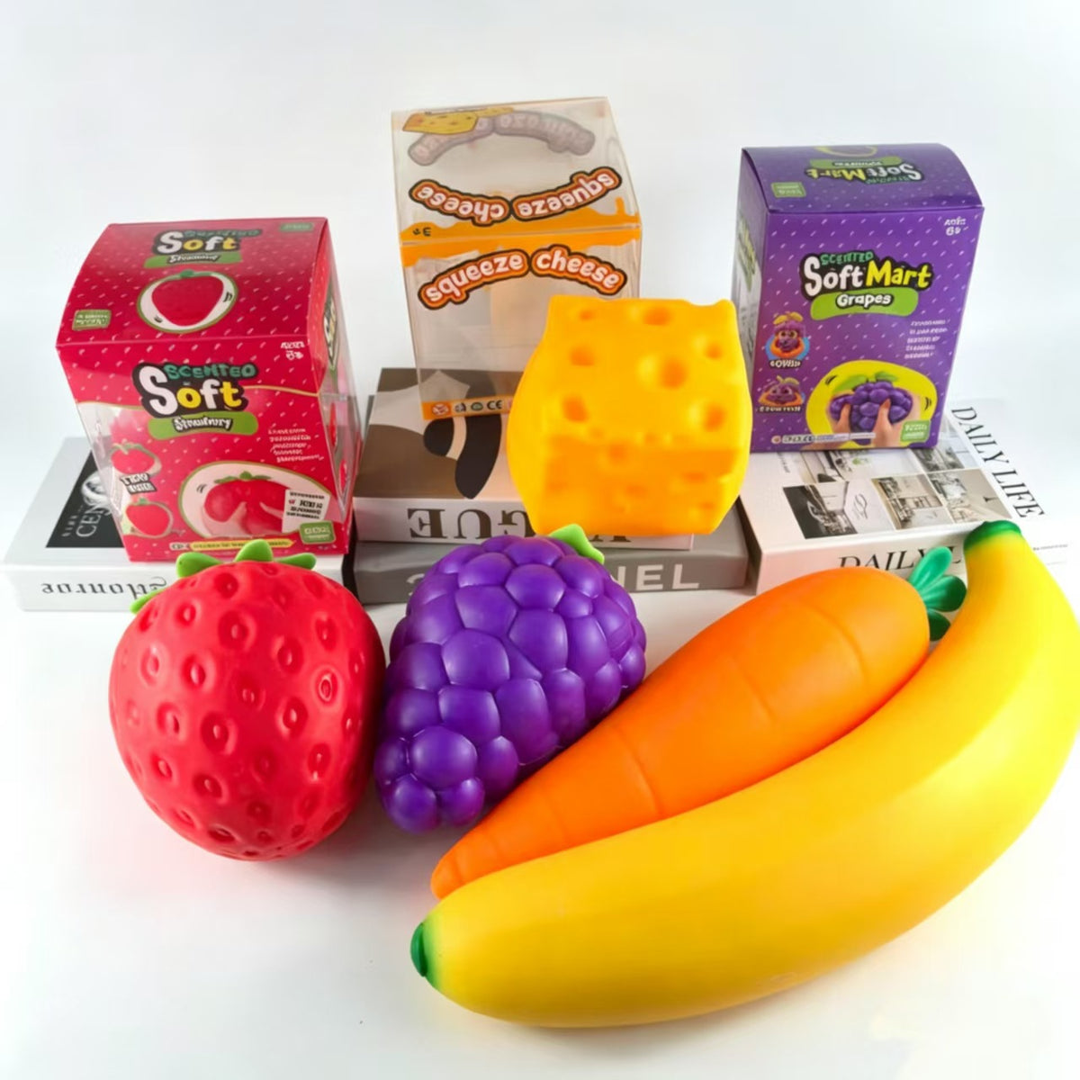 Fruit & Veggie Slow-Rise Squishy Toys