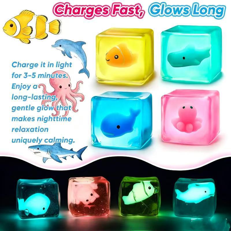 Glow & Squish™ Ocean Sensory Cube