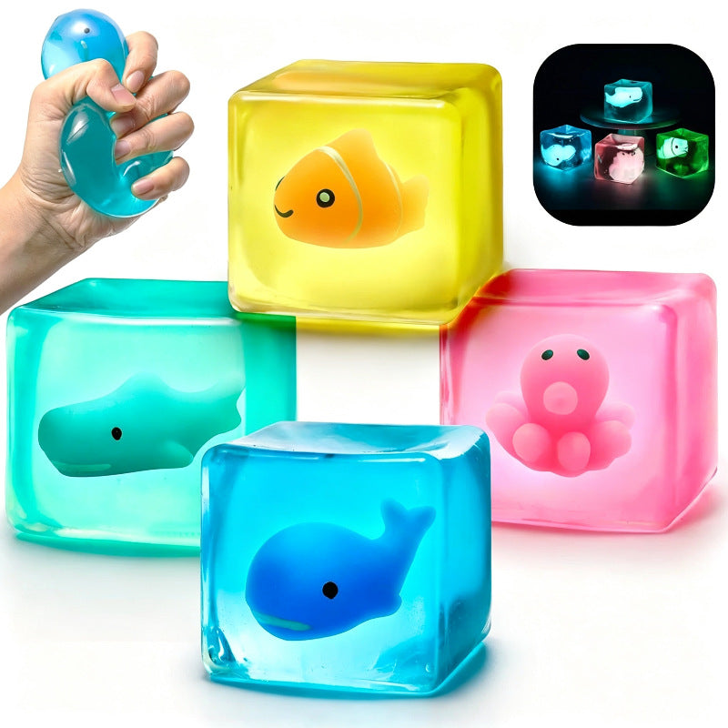 Glow & Squish™ Ocean Sensory Cube