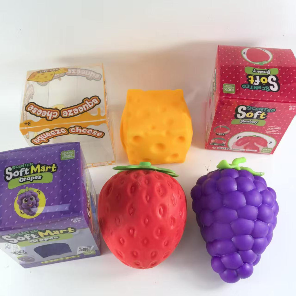 Fruit & Veggie Slow-Rise Squishy Toys